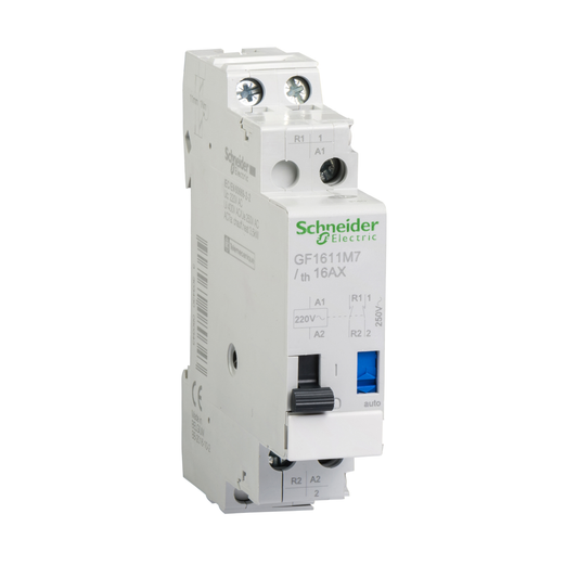 Schneider Electric-GF1611M7-TeSys GF16 - télérupteur - bobine 220V 50/60Hz - 1O+1F 16A