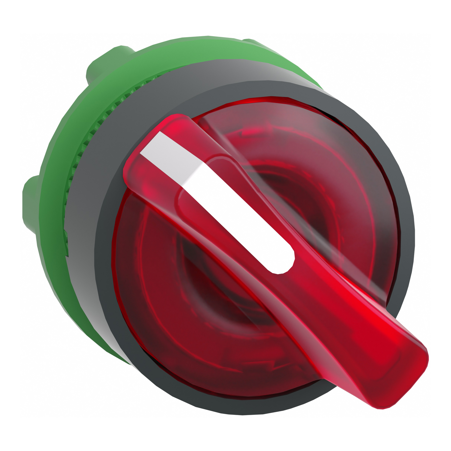 Schneider Electric-ZB5AK1243-Harmony XB5 - tête bouton à manette lumineux - Ø22 - 2 pos fix - rouge