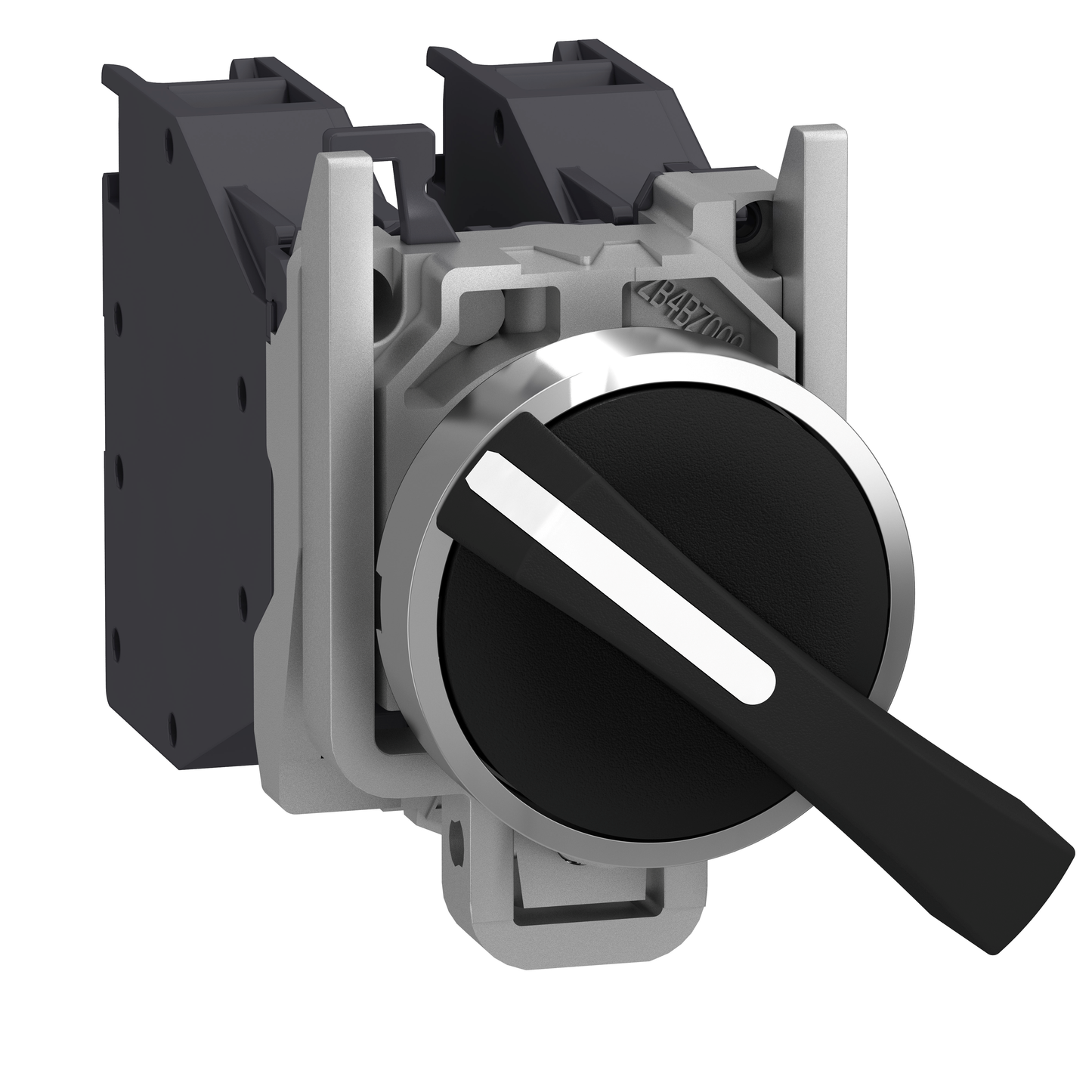 Schneider Electric-XB4BJ21GEX-Harmony XB4 - bouton à crosse Atx - Ø22 - 2 pos fix - noir - 1F - vis étrier