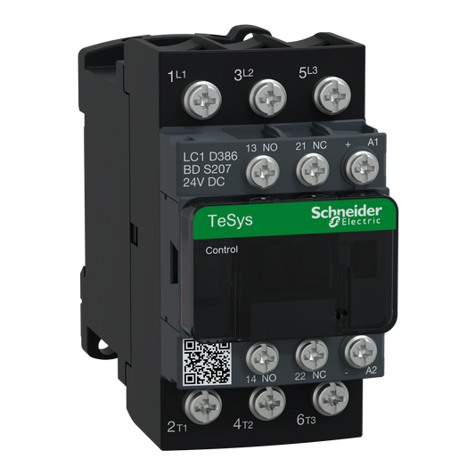 Schneider Electric-LC1D386BDS207-TeSys D - Contacteur tesys lc1d 3p ac3 440v 38 a bobine 24 v cc