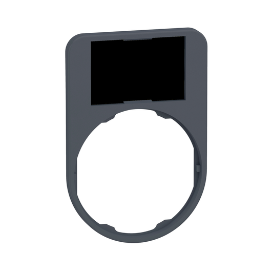 Schneider Electric-ZBYF6101-Harmony - porte-étiquette flush - 30x50 - + étiq 18x27 vierge - fond noir/rouge