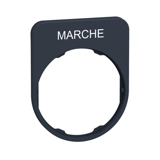 Schneider Electric-ZBYFP2103-Harmony - porte-étiquette plate 30x40 - flush - plastique noir - MARCHE