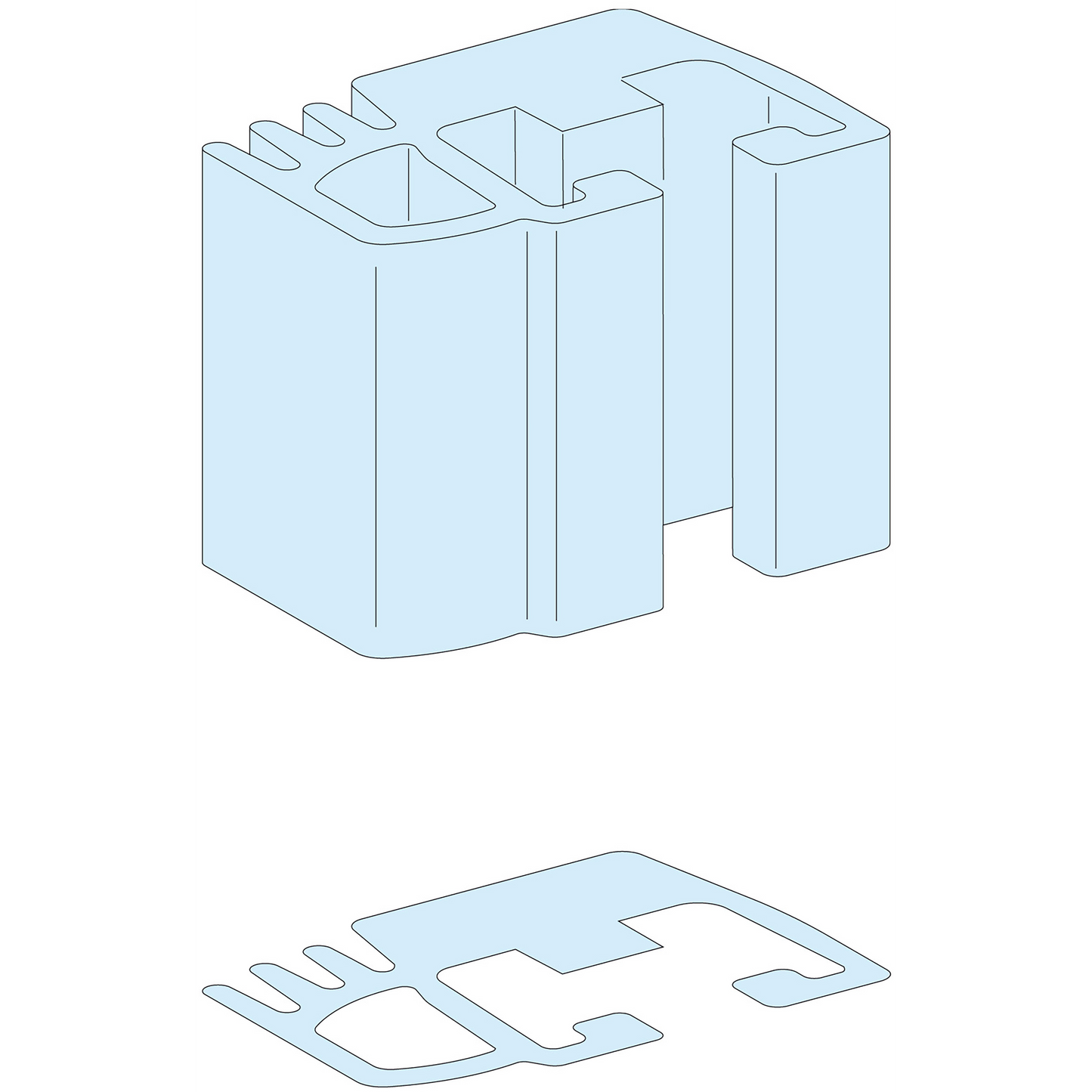 Schneider Electric-LVS04505-Linergy LGY - Profil pour JdB vertical - 1250A - L= 1670mm