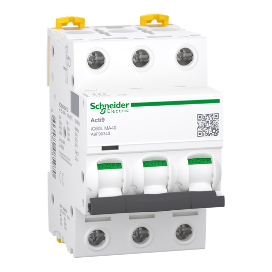 Schneider Electric-A9F90340-Acti9, iC60L disjoncteur à déclenchement instantané courbe MA 3P 40A