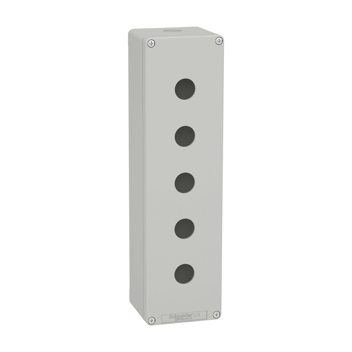 Schneider Electric-XAPD5505-Boite métal vide grise - M32 x1 - 5 trous 22 mm - 85x310x77 mm