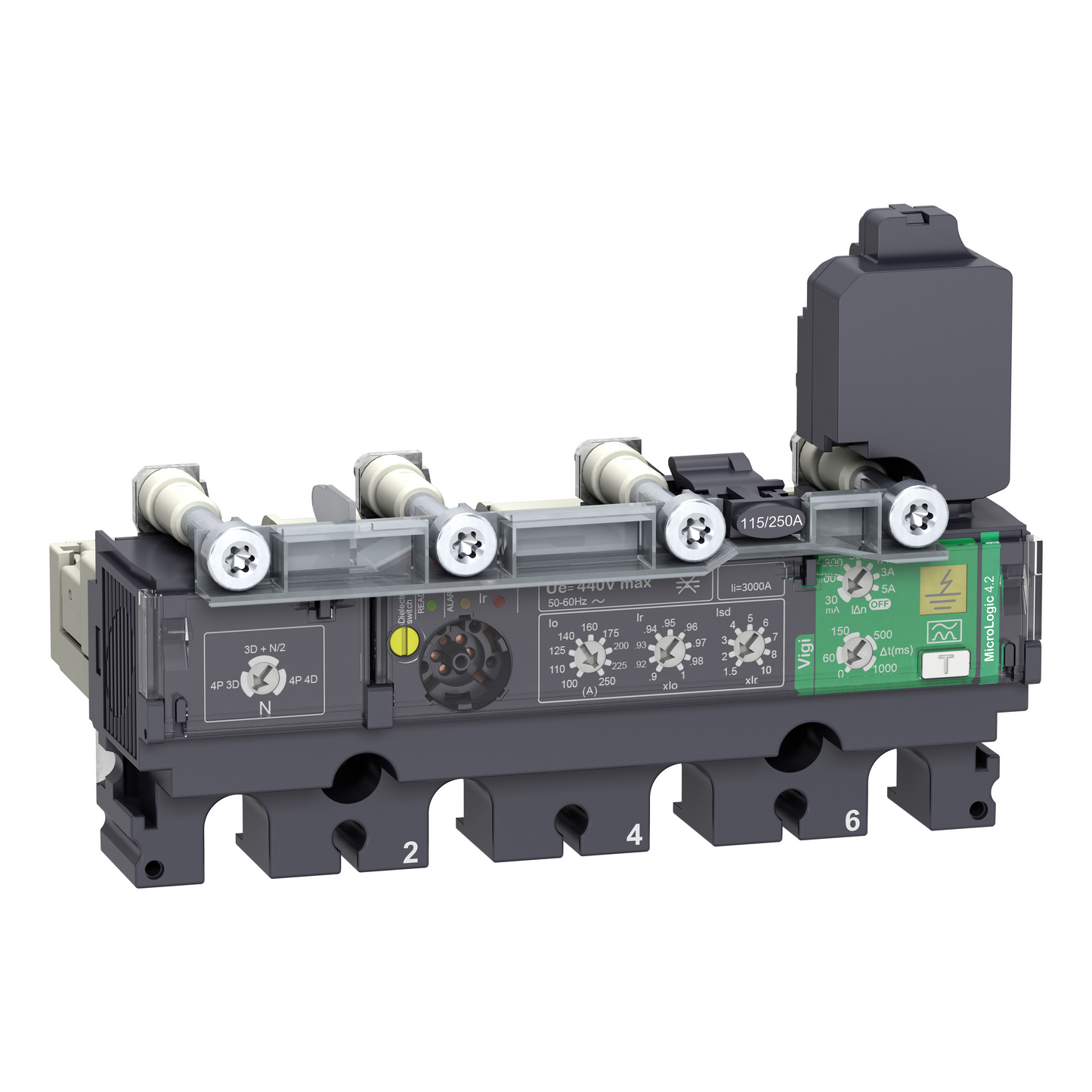 Schneider Electric-C1044V040-ComPacT NSX - Déclencheur MicroLogic 4.2 Vigi 40A - 4P4D pour NSX100-250