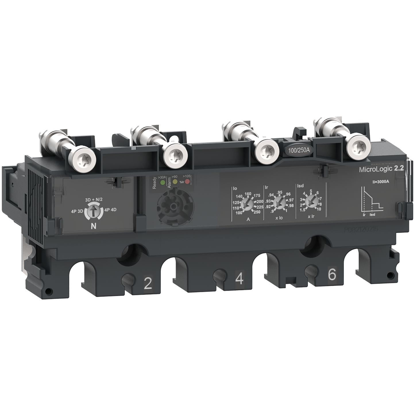 Schneider Electric-C1642D160-ComPacT NSX - Déclencheur MicroLogic 2.2 160A - 4P4D pour NSX160-250