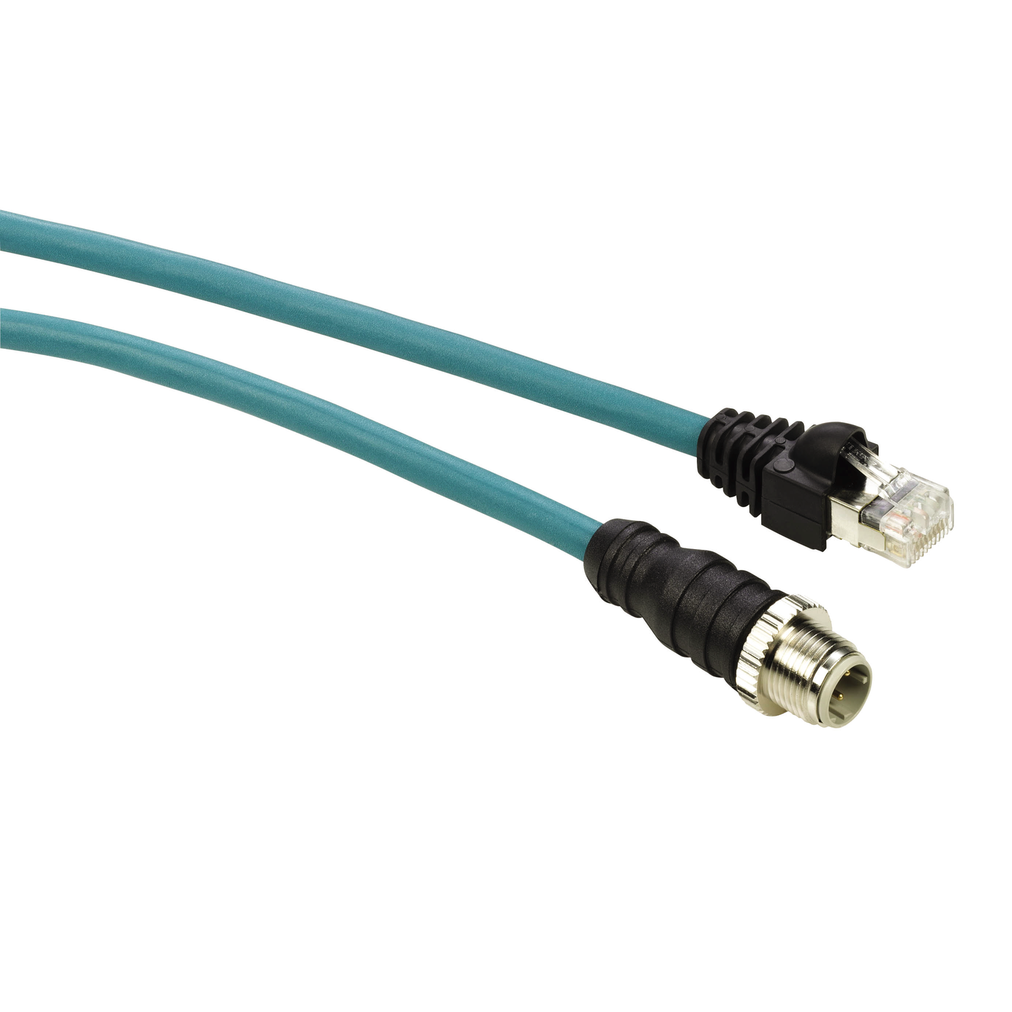 Schneider Electric-TCSECL1M3M3S2-câble Ethernet - cordon droit - IP67 - M12/RJ45 - 3 m - CE/UL