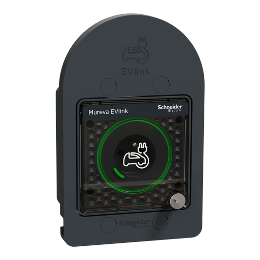 Schneider Electric-MUR36015-Mureva EVlink - Prise courant 2P+T renforcée pour VE - IP66 IK08 - à clé - gris