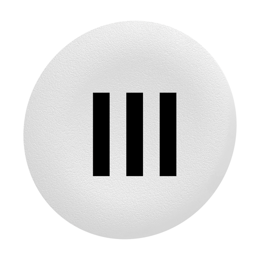 Schneider Electric-ZBAF137-Harmony - capsule pr bouton poussoir - Ø22 - affleurant lisse - 'III' - blanc