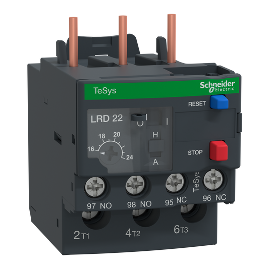 Schneider Electric-LRD226-TeSys LRD - relais de protection thermique - 16..24A - classe 10A