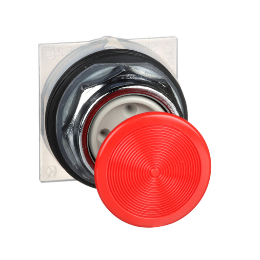 Schneider Electric-9001KR4R-Harmony 9001K - BP coup de poing non lum.- clips.- rouge - Ø30 - rond - moment.