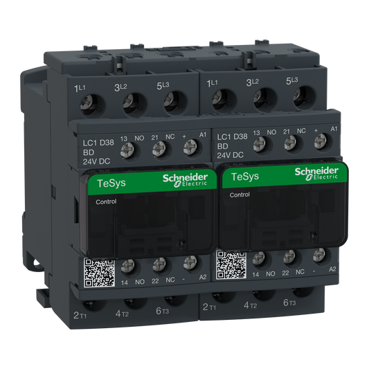 Schneider Electric-LC2D38BD-TeSys LC2D - contacteur inverseur - 3P - AC-3 440V - 38A - bobine 24Vcc