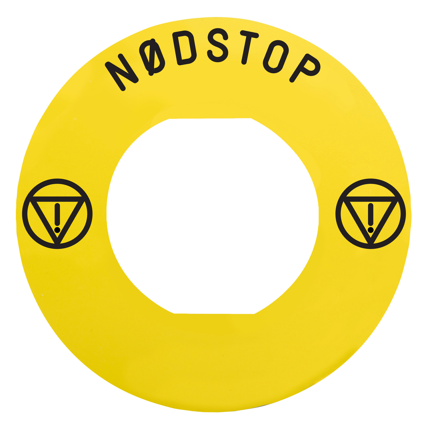 Schneider Electric-ZBY9830M-Harmony - étiquette plate - jaune - 'NODSTOP' - Ø60 - pour ZBZ1605