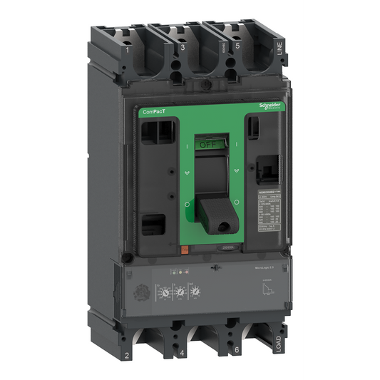 Schneider Electric-C63H32D630-ComPacT NSX630H - Disjoncteur - MicroLogic 2.3 630A - 3P3D - 70kA - fixe