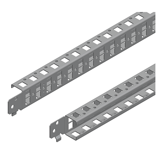 Schneider Electric-NSYSQCR40100-PanelSeT - Thalassa - 2 traverses perforées fixation rapide 1 rangée - 40x1000mm