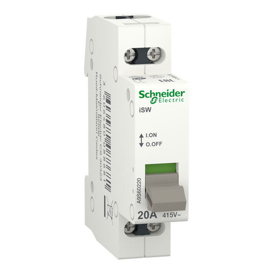 Schneider Electric-A9S60220-Acti9, iSW interrupteur de commande 2P 20A 415VCA