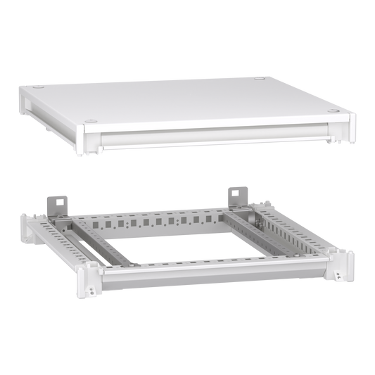 Schneider Electric-NSYSFNC55ED-PrismaSeT HD - cadre supérieur et inférieur - 500x500 mm - blanc