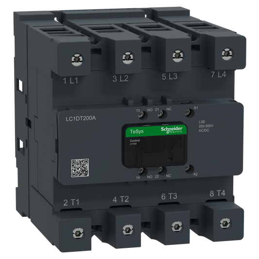 Schneider Electric-LC1DT200ALSE-TeSys Deca Advanced - CTR Deca 200A 4P 200-500V ACDC EvLk