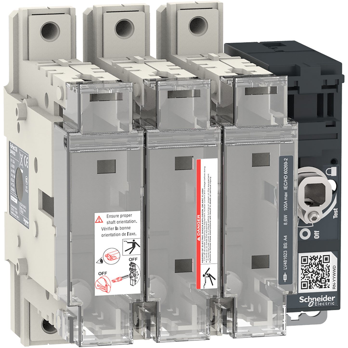 Schneider Electric-LV481623-FuPact GS - interrupteur sectionneur fusible - 100A - 3P - BS A2/4 - F&R CTRL