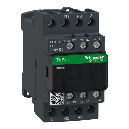Schneider Electric-LC1D128FD-TeSys LC1D - contacteur - 4P (2F+2O) - AC-1 440V - 25A - bobine 110Vcc