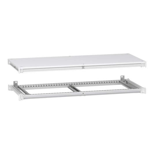 Schneider Electric-NSYSFNC125ED-PrismaSeT HD - cadre supérieur et inférieur - 1200x500 mm - blanc