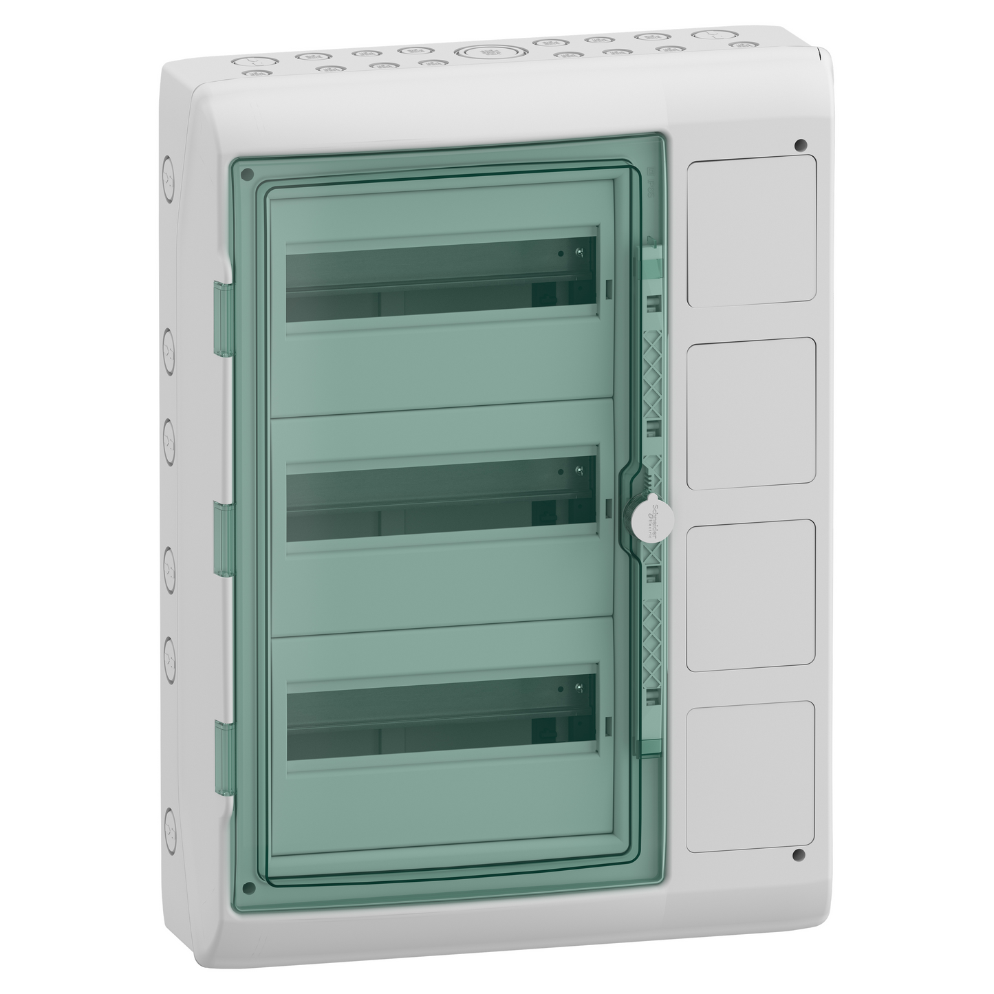 Schneider Electric-13972M-Mureva coffret polyvalent 448x610mm 3 rangées 12 Modules 4 Ouvertures 90x100mm