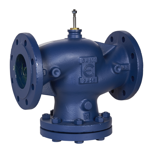 Schneider Electric-VG221F-100C-Vanne 2 voies fonte à bride PN16 DN100 Kv130 à cage équilibrée