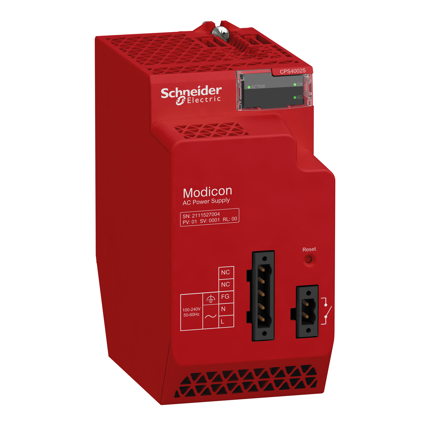 Schneider Electric-BMXCPS4002S-Modicon X80 - alim sécurité redondante - 40W 110/220Vac - fonctions prédictive