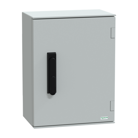 Schneider Electric-NSYPLM43VG-Thalassa - Coffret polyester 430x330x200 - Fermeture 3 pts - IP66 Ral 7035