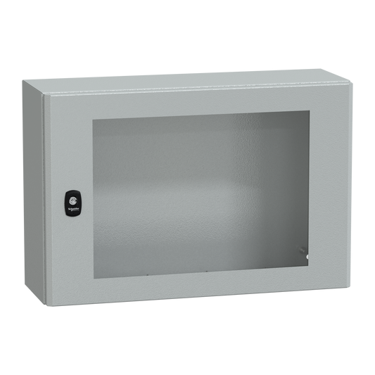 Schneider Electric-NSYS3D4620T-PanelSeT S3D - Enveloppe acier - H400xL600xP200 mm - porte vitrée