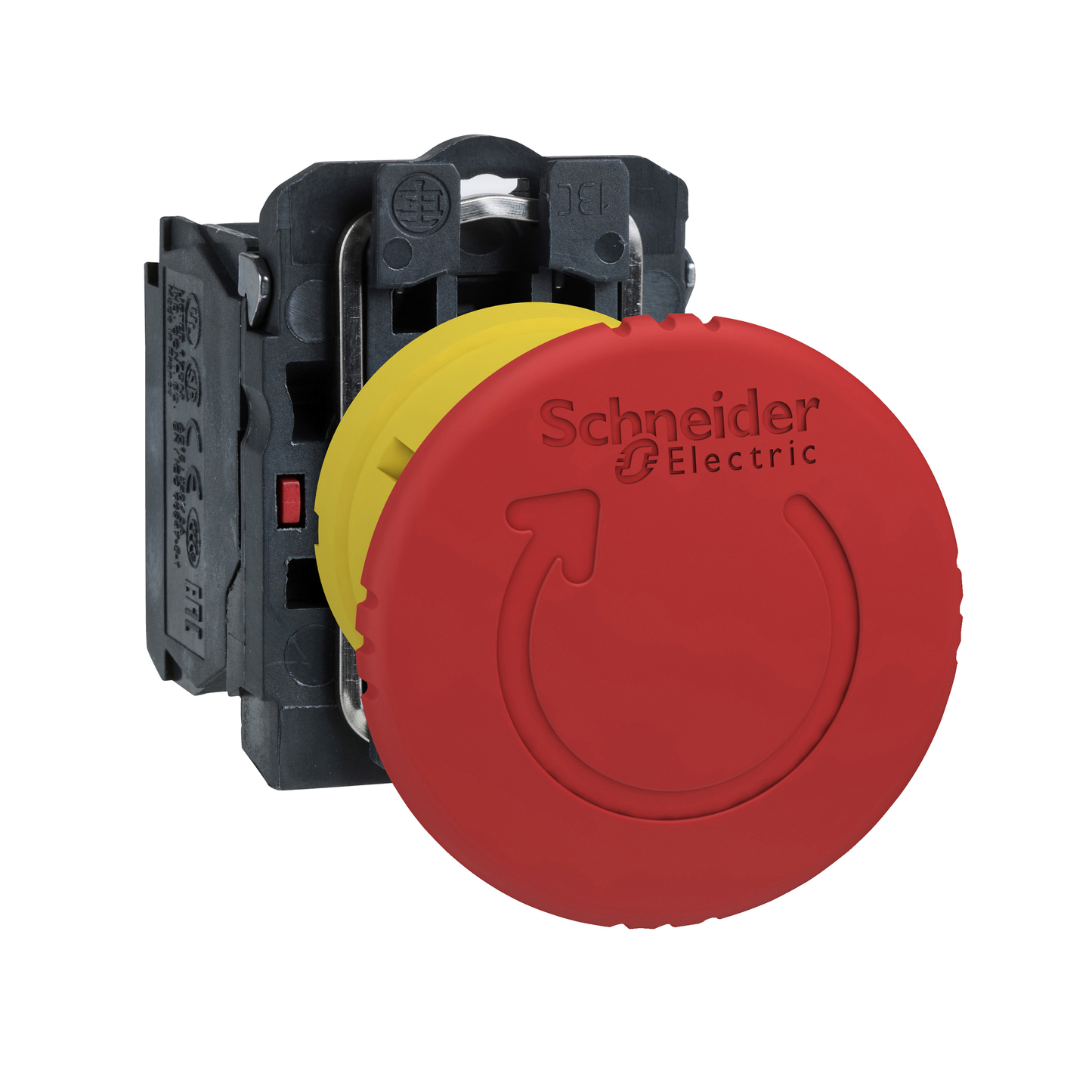 Schneider Electric-XB5AS8442-Harmony XB5 - bouton arrêt urgence - Ø40 - pousser tourner - rouge - 1O - vis