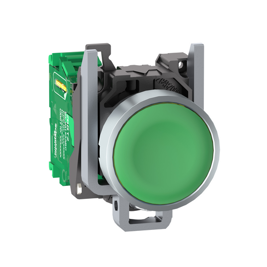 Schneider Electric-ZB4RTA3-Harmony émetteur sans pile & sans fil - tête métal - Ø22 mm - capsule verte