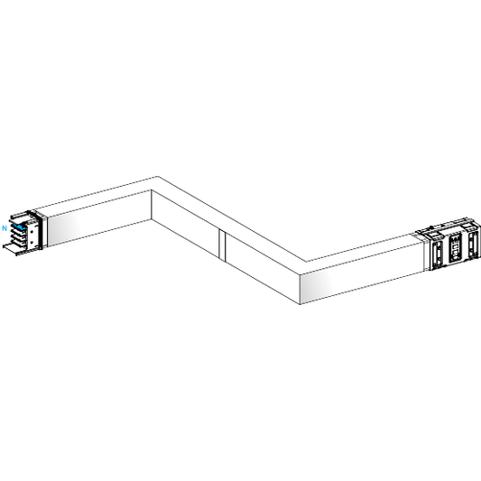 Schneider Electric-KSA1000DZCH43F-Canalis KSA - Zed horiz. coupe feu 1000A - Dr./Gau. - 3 côtés ajust. 300-800mm