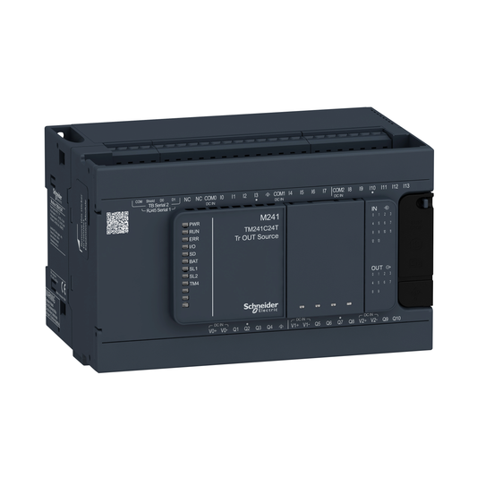 Schneider Electric-TM241C24T-Modicon M241, contrôleur 24E/S PNP, 2 ports série, 24VCC