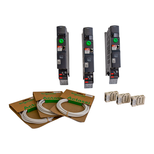 Schneider Electric-MD2ATV320ETHX3-Lot de 3 ATV320 0,75 kW Mono & 3 modules interface Ethernet