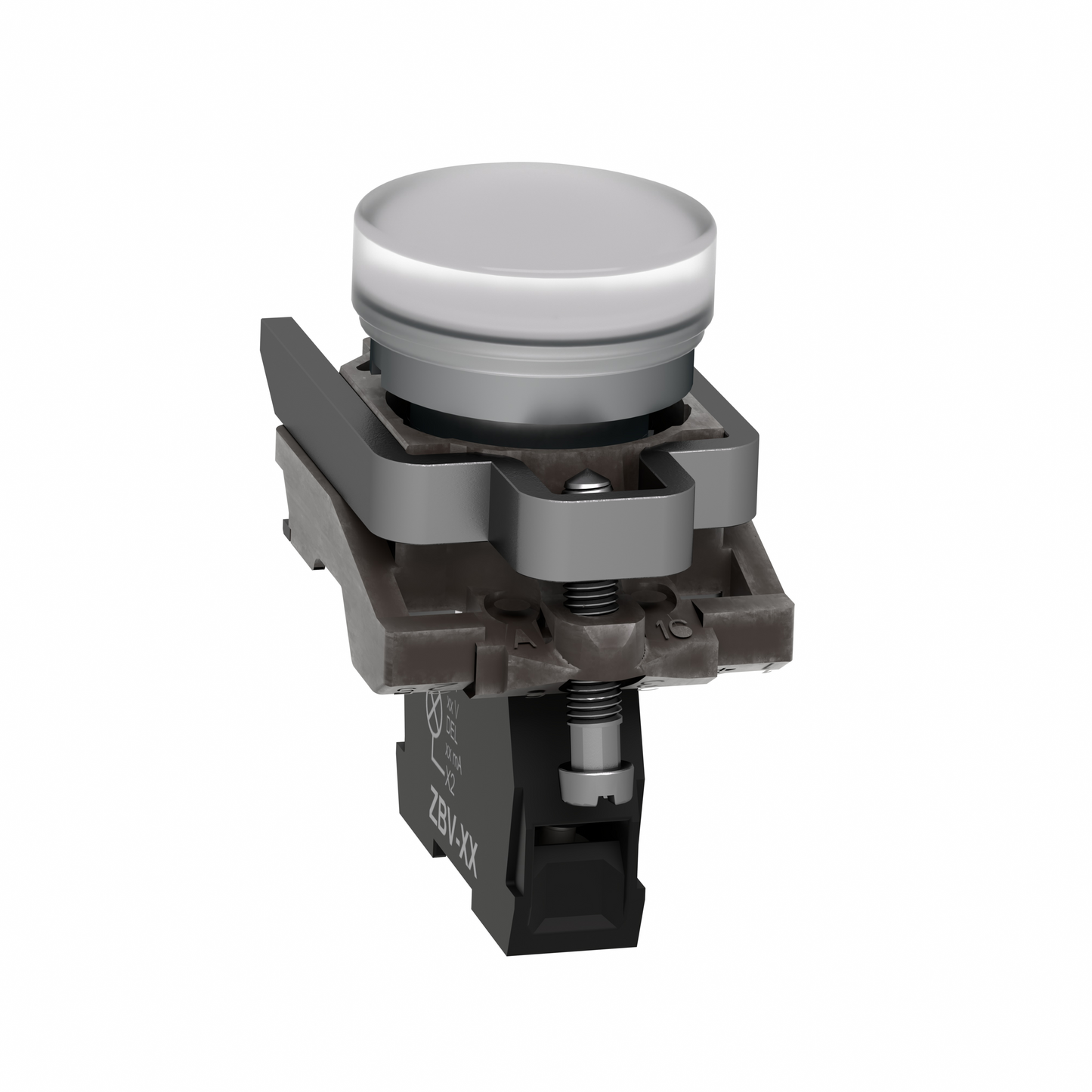 Schneider Electric-XB4BVB1-Harmony XB4 - voyant lumineux DEL - Ø22 - blanc - 24V - vis étrier