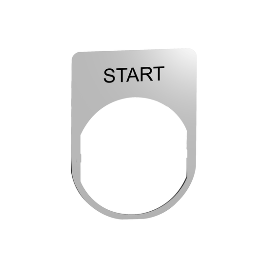 Schneider Electric-ZBYM2303-Harmony - étiquette plate - 30x40 - métallique - texte START noir