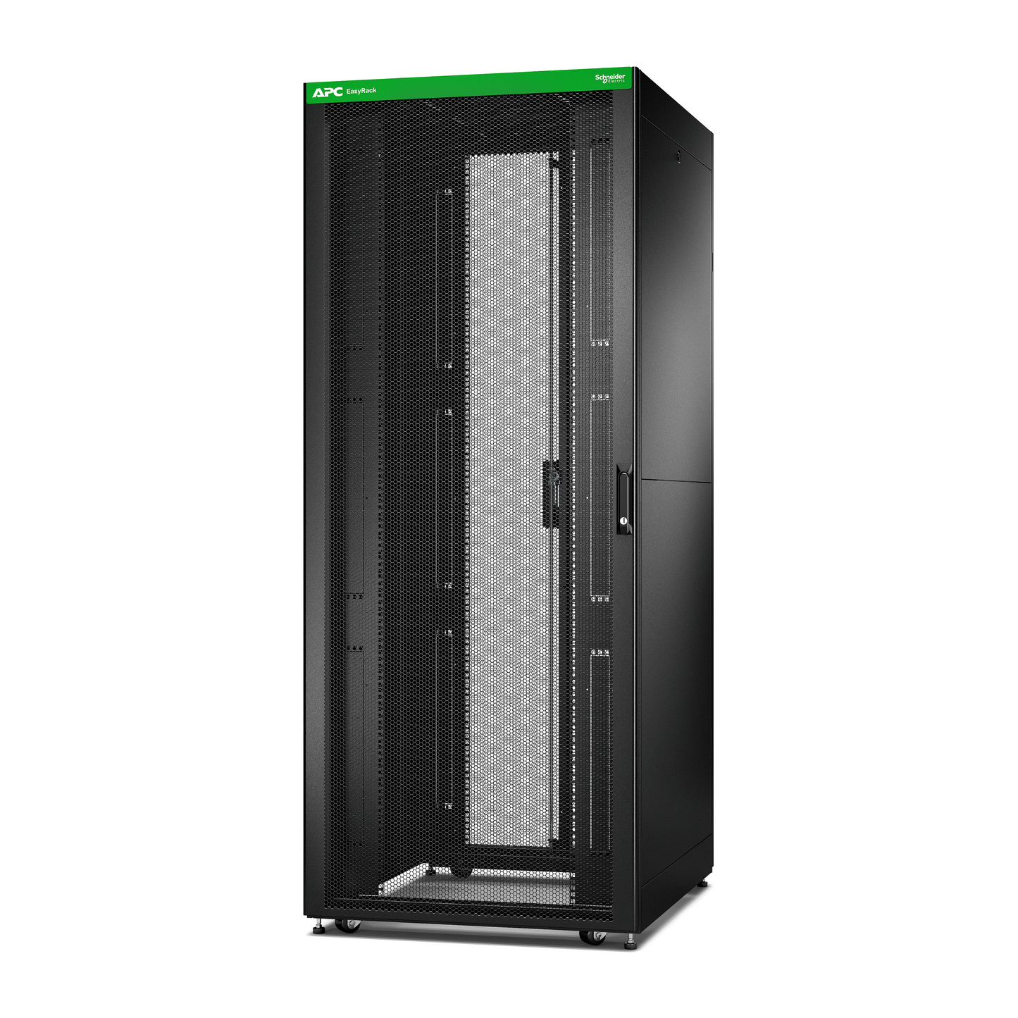 APC-ER8202-Baie EasyRack 800mm/42U/1000mm avec toit, panneau latéral, roulettes, noir