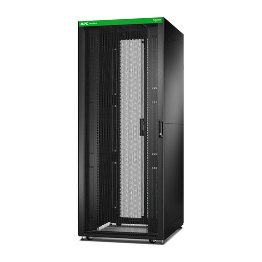 APC-ER8202-Baie EasyRack 800mm/42U/1000mm avec toit, panneau latéral, roulettes, noir