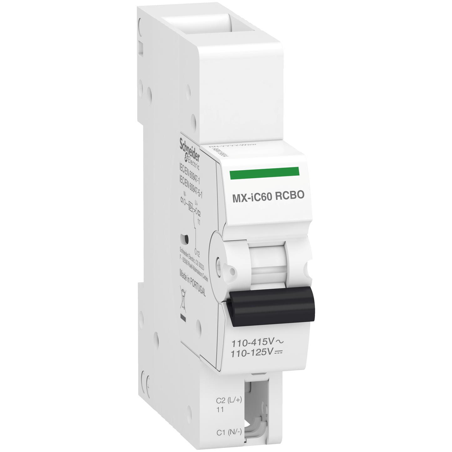 Schneider Electric-A9A19805-Acti9 - MX-iC60 RCBO - Bobine emission tension - avec auxiliaire OF - 110-415VAC