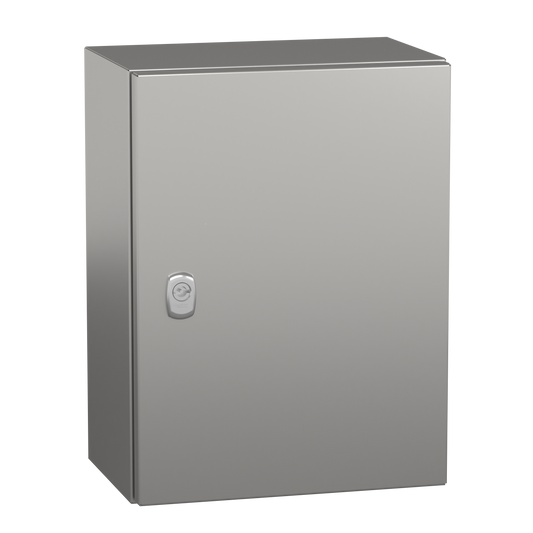 Schneider Electric-NSYS3X4320H-PanelSeT S3X - enveloppe compacte - inox 316L - finition brossé - 400x300x200mm