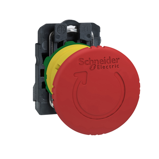 Schneider Electric-XB5AS8446-Harmony XB5 - Arret urgence - Diam 40 - Pousser tourner - 1O avec surveillance