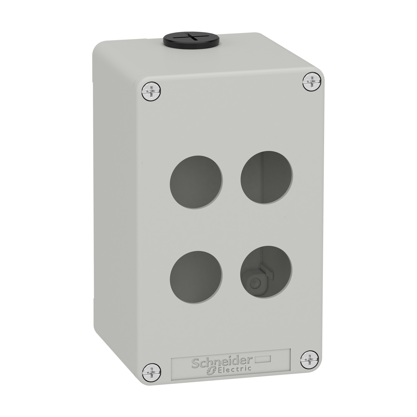 Schneider Electric-XAPD2504-Boite métal vide grise - M20 x2 - 4 trous 22 mm - 80x130x77 mm - UL cULus