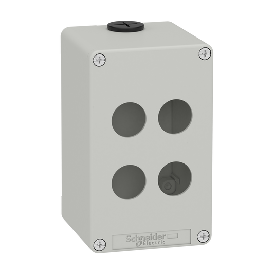 Schneider Electric-XAPD2504-Boite métal vide grise - M20 x2 - 4 trous 22 mm - 80x130x77 mm - UL cULus