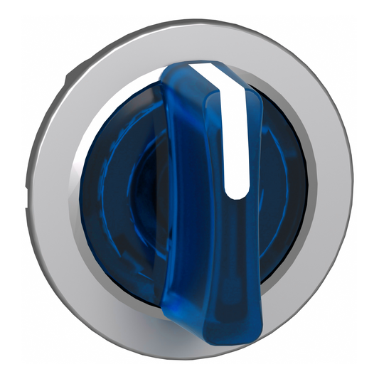 Schneider Electric-ZB4FK1363-Harmony XB4 - tête bouton à manette lumineux - flush - 3 pos fix - bleu