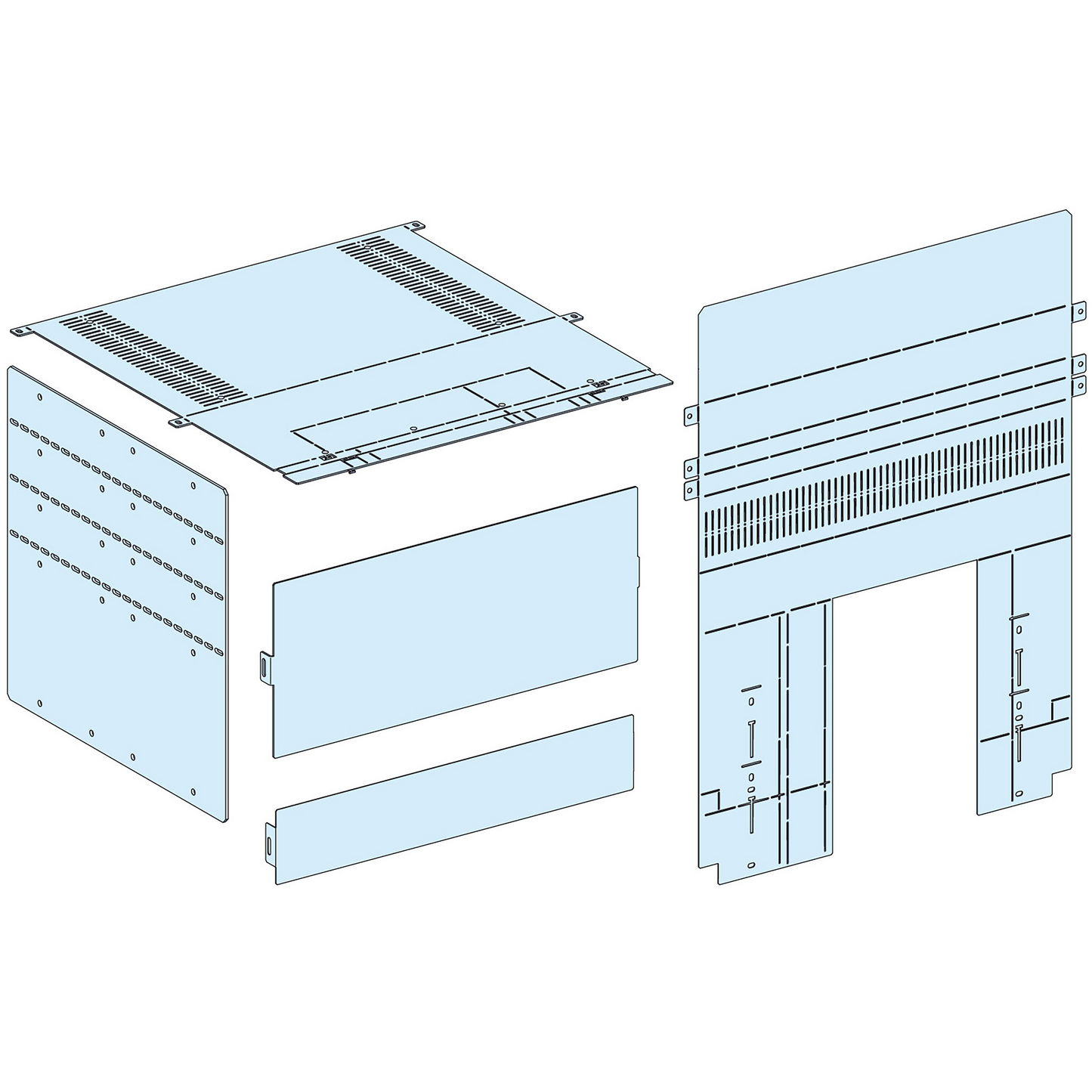 Schneider Electric-LVS04854-PrismaSeT P - Capot raccordement arrière MTZ1 - fixe ou débro