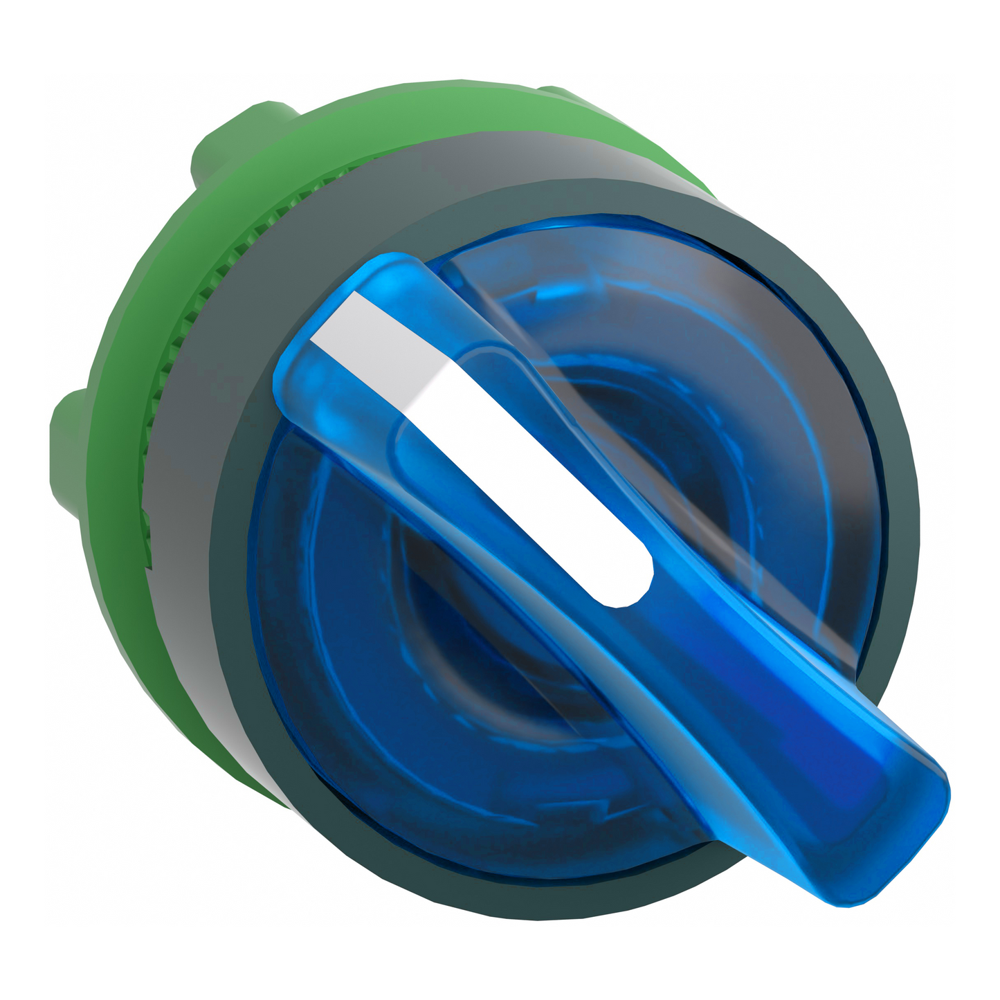 Schneider Electric-ZB5AK1263-Harmony XB5 - tête bouton à manette lumineux - Ø22 - 2 pos fix - bleu