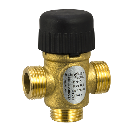 Schneider Electric-VZ308E-15BP02-Vanne 3 voies laiton filetée PN16 DN15 Kv0,4 course 2,5mm