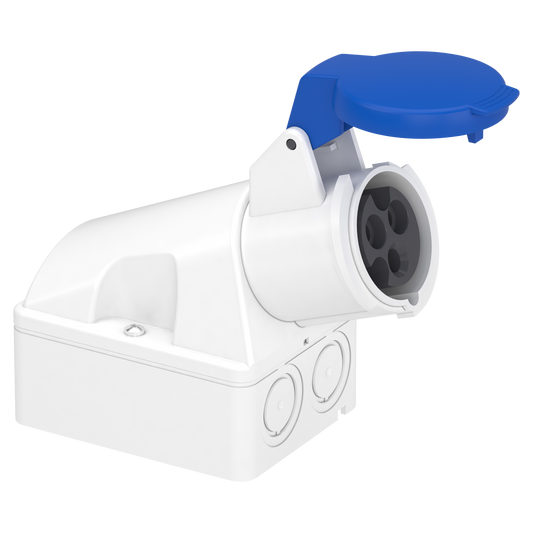 Schneider Electric-83104-Mureva - socle de prise industrielle - 16 A - 2P+T - 200-250 V CA - IP44